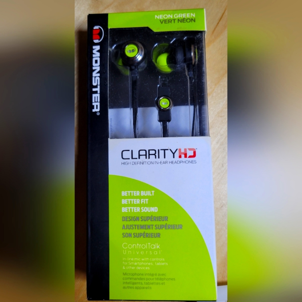 Monster Clarity HD wired ear bud headphones